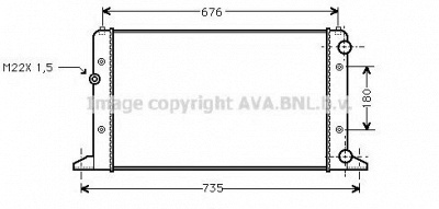 AVA QUALITY COOLING vwa2132 -  Радиатор, охлаждение двигателя